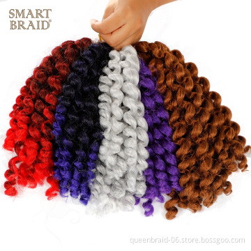 Synthetic Crochet Braiding Hair 20strands 8" Jamaican Bounce Crochet Hair Synthetic Crochet Hair Extension Ombre Jumpy Wand Curl